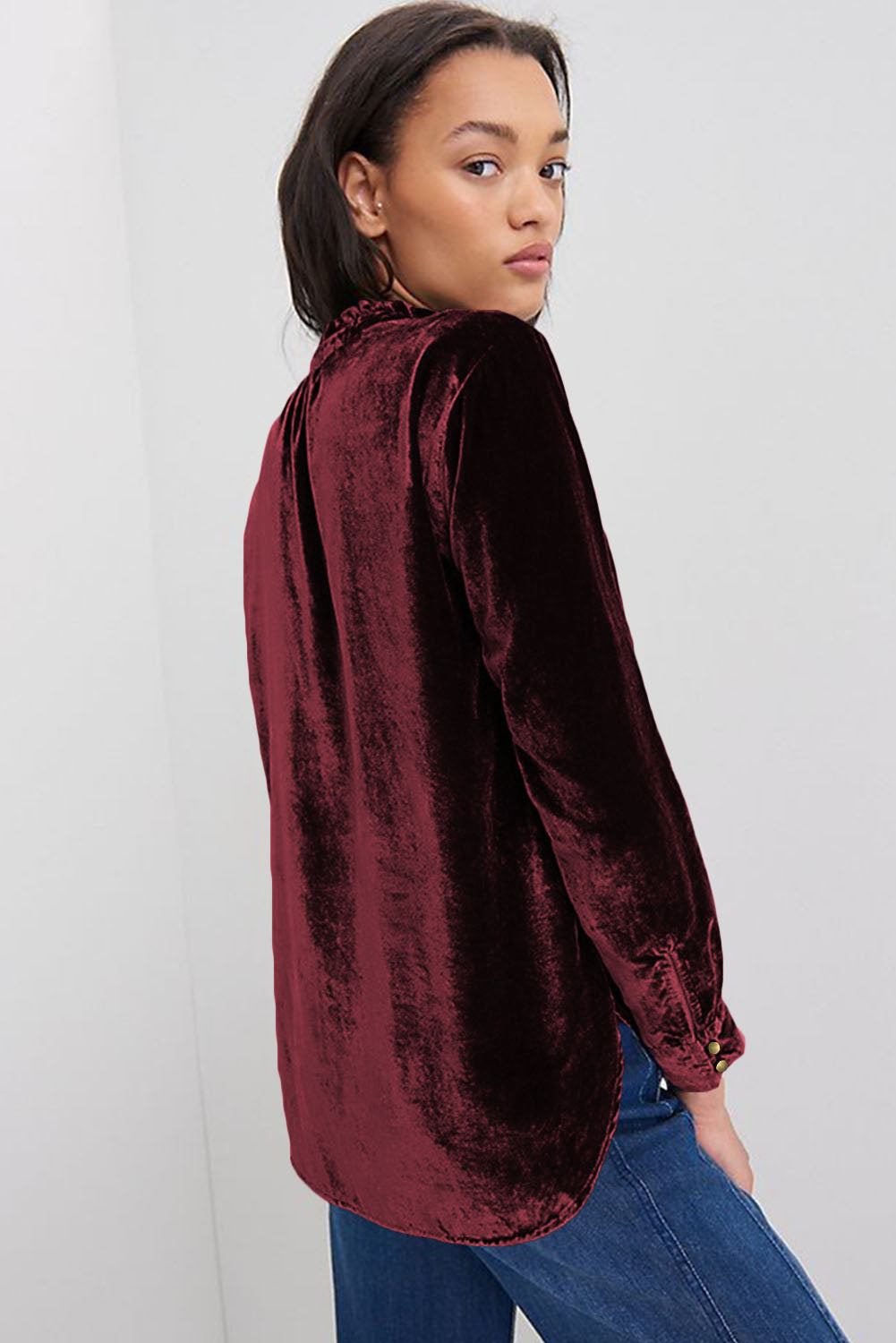 Frilly Velvet Top