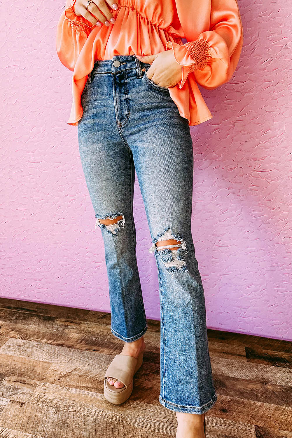 Casual Mom Distressed Jeans