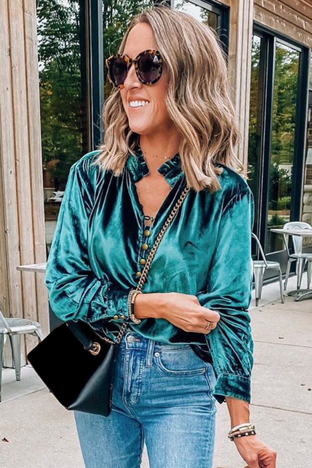 Frilly Velvet Top