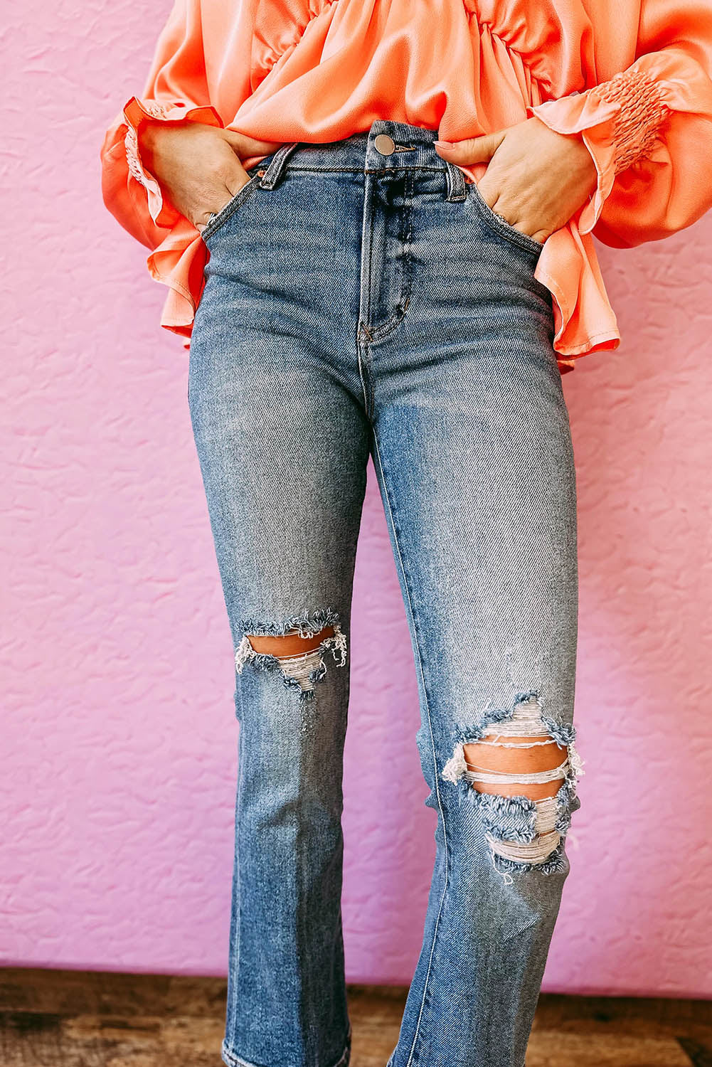 Casual Mom Distressed Jeans