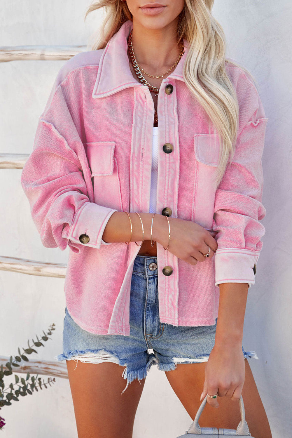 Pretty in Pink Shirt Jacket