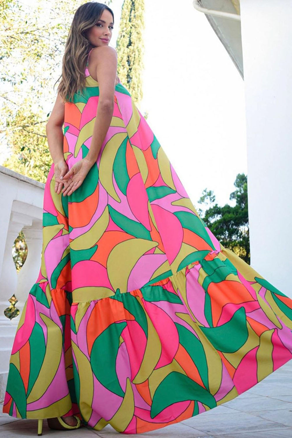 Boho Geometric Maxi Dress