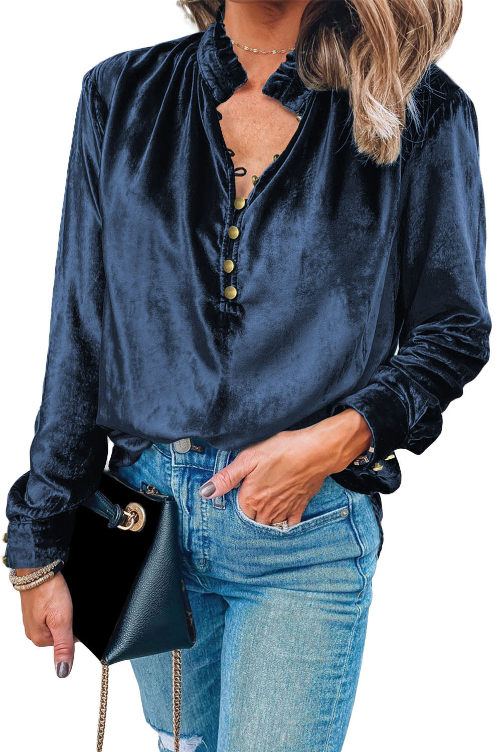 Frilly Velvet Top
