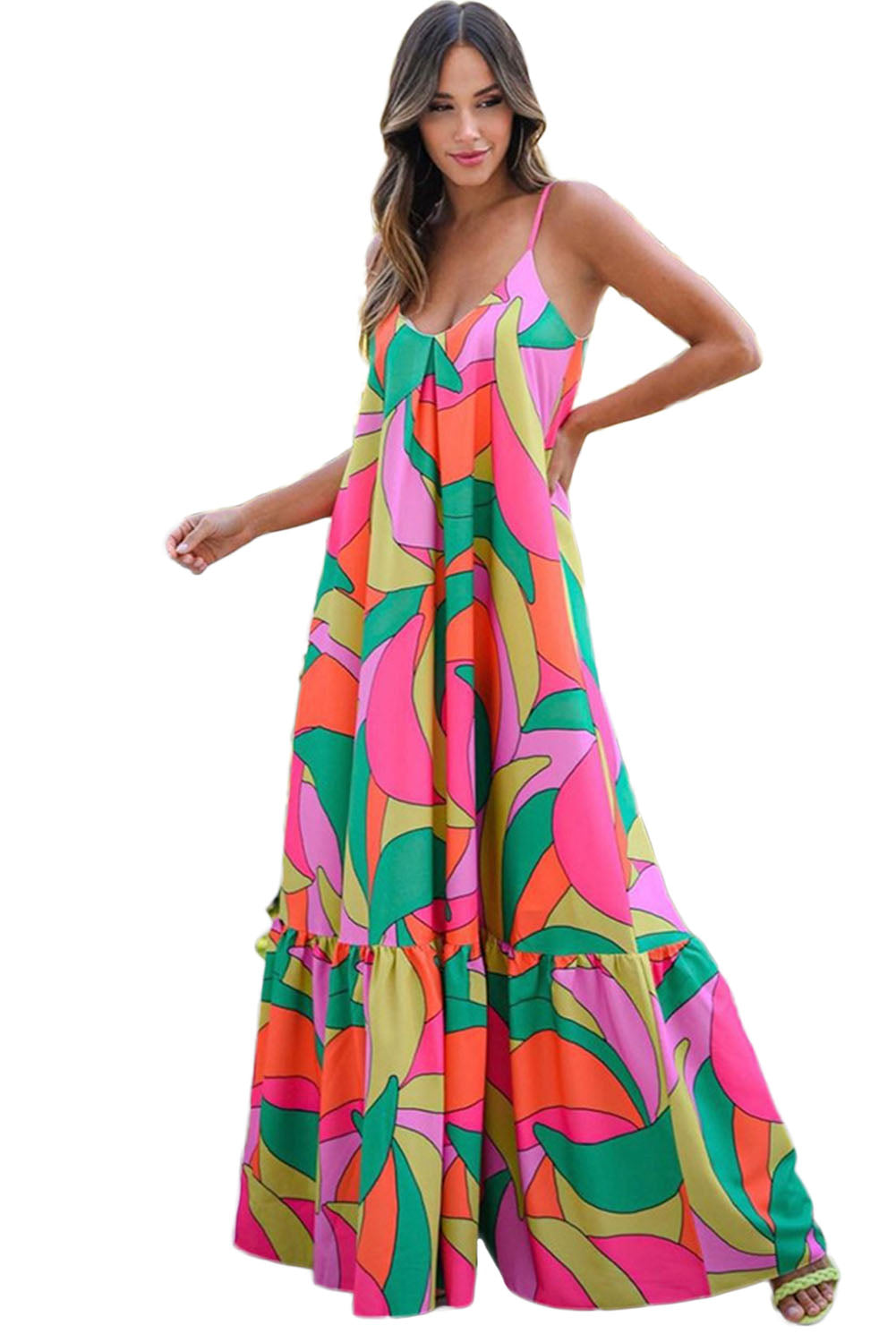 Boho Geometric Maxi Dress