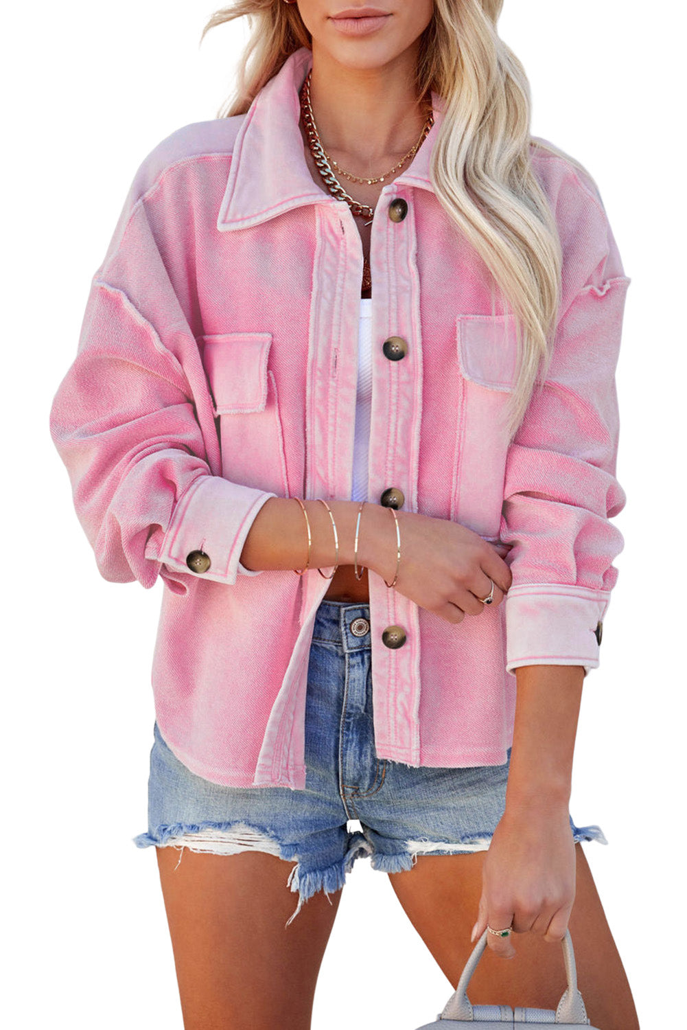 Pretty in Pink Shirt Jacket