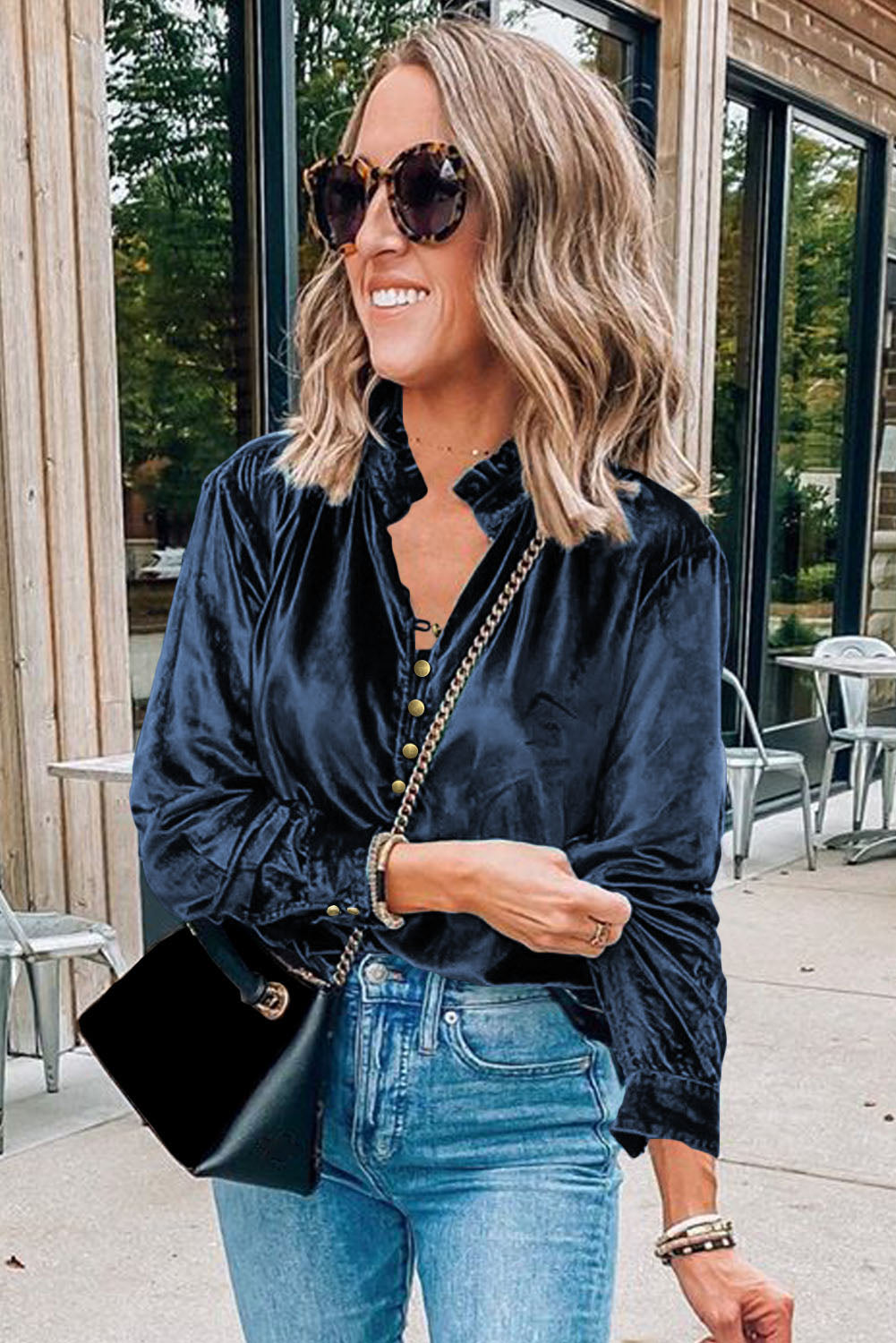 Frilly Velvet Top