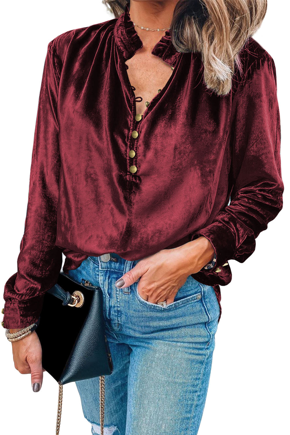Frilly Velvet Top