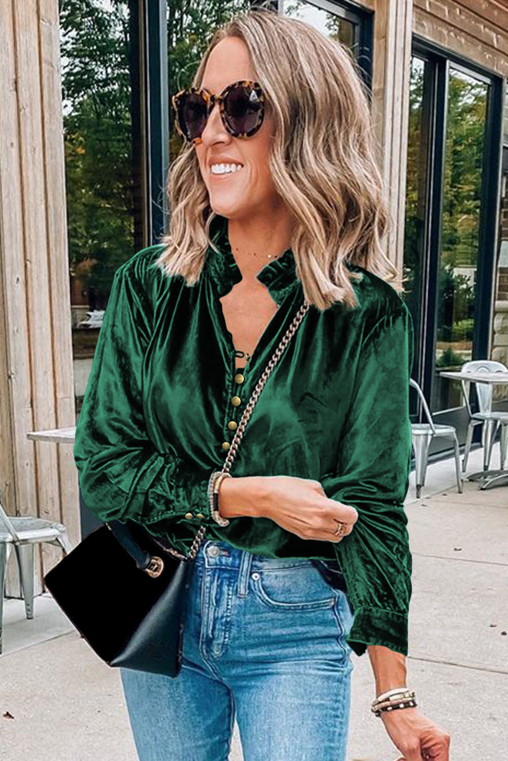 Frilly Velvet Top
