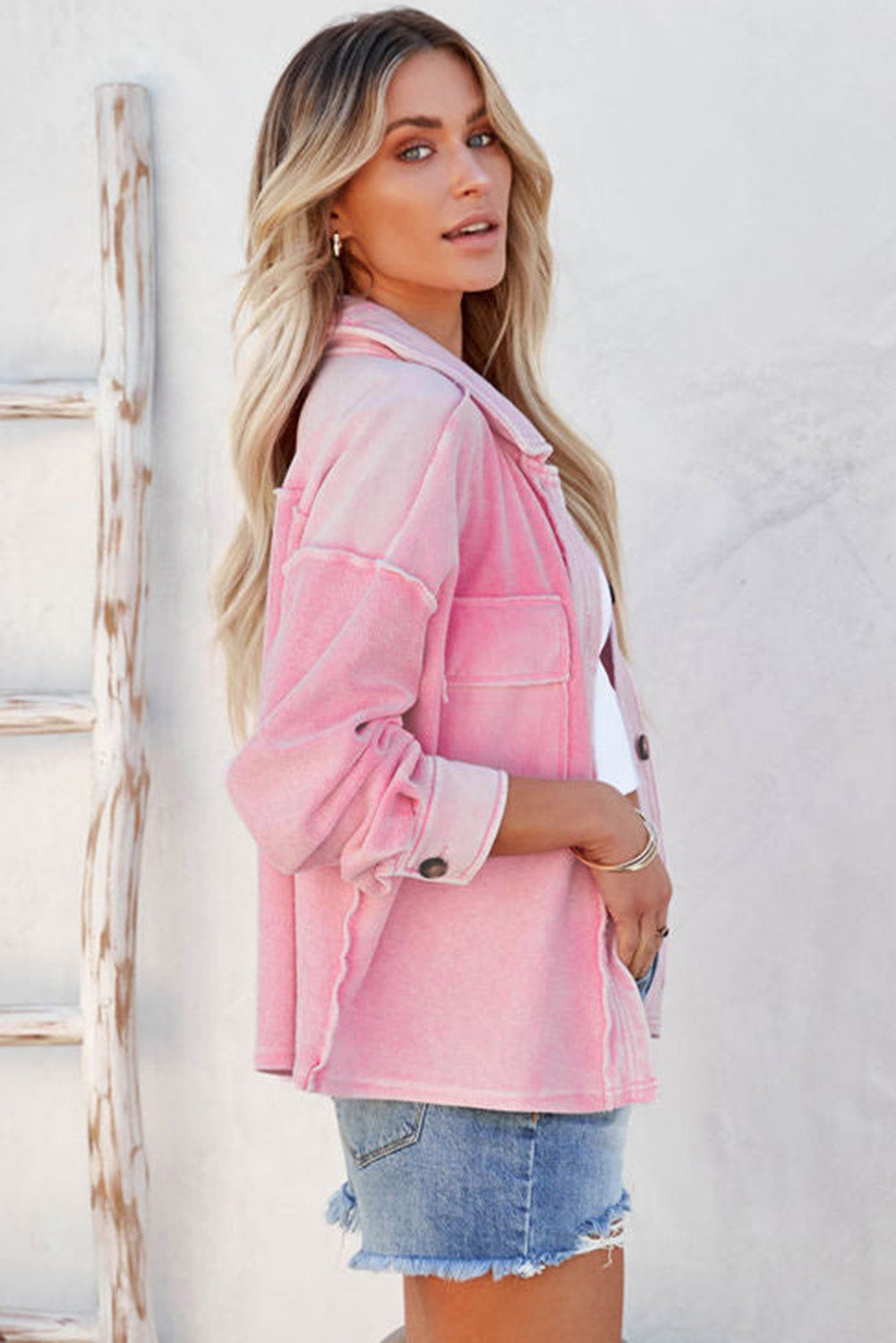 Pretty in Pink Shirt Jacket