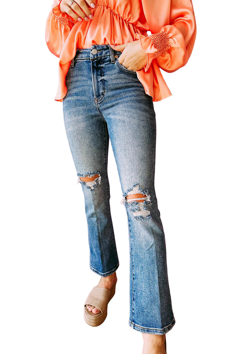 Casual Mom Distressed Jeans
