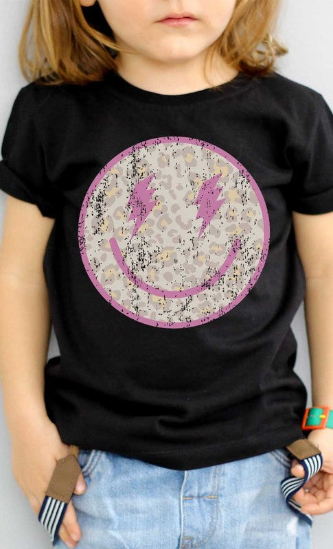 Distressed Leopard Smiley Tee