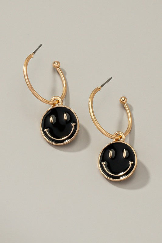 Smiley Charm Earrings
