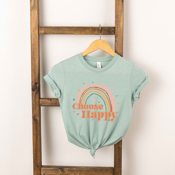 Choose Happy Rainbow Youth Short Sleeve Tee