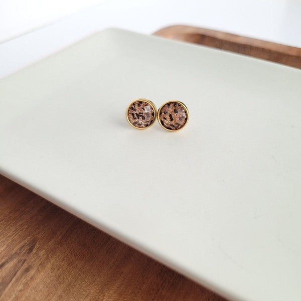 Sparkle Leopard Studs