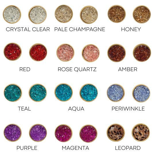 Sparkle Leopard Studs