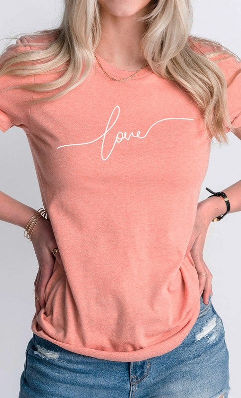 Love in Script Tee