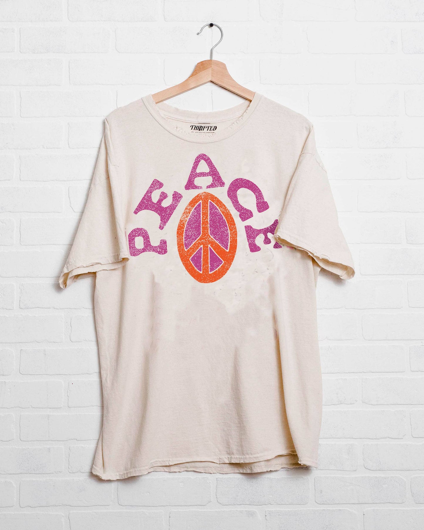 Peace Thrifted Tee