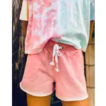 Raw Edge Youth Shorts-Quartz Pink