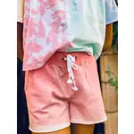 Raw Edge Youth Shorts-Quartz Pink