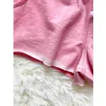 Raw Edge Youth Shorts-Quartz Pink