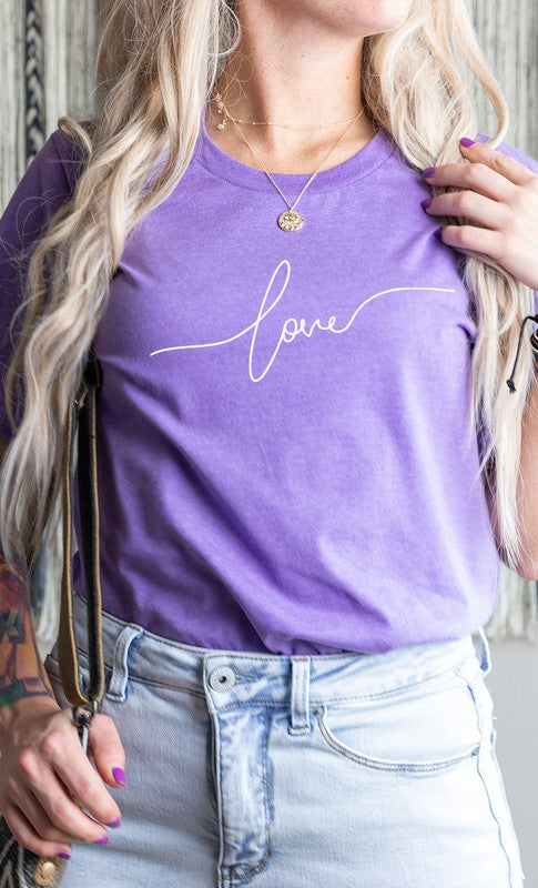 Love in Script Tee