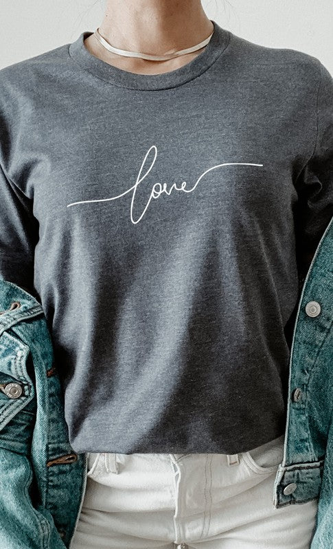 Love in Script Tee