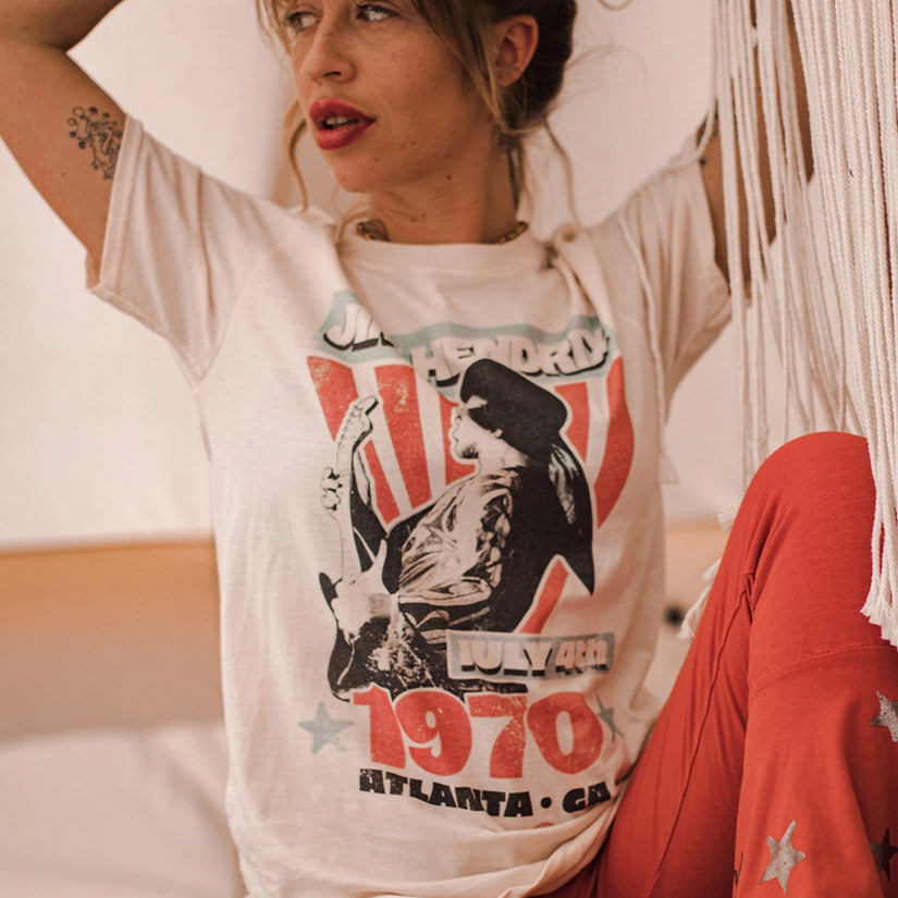 Jimi Hendrix 1970's Vintage Concert Tee