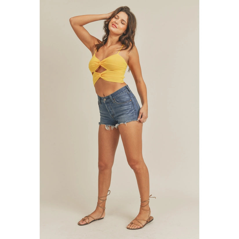 Twisted Front Crop Top