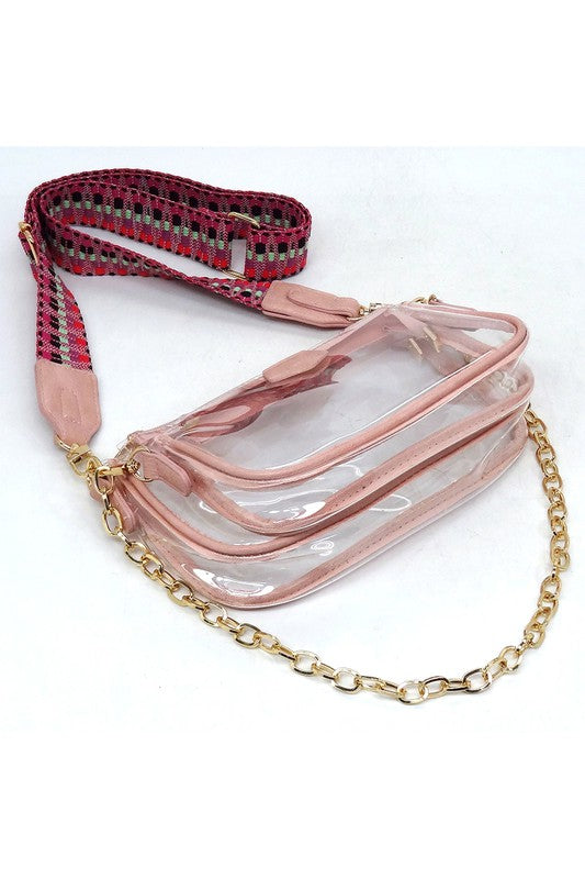 2-in-1 Stadium Crossbody Bag w/Guitar Strap