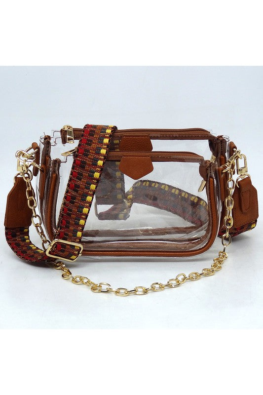2-in-1 Stadium Crossbody Bag w/Guitar Strap