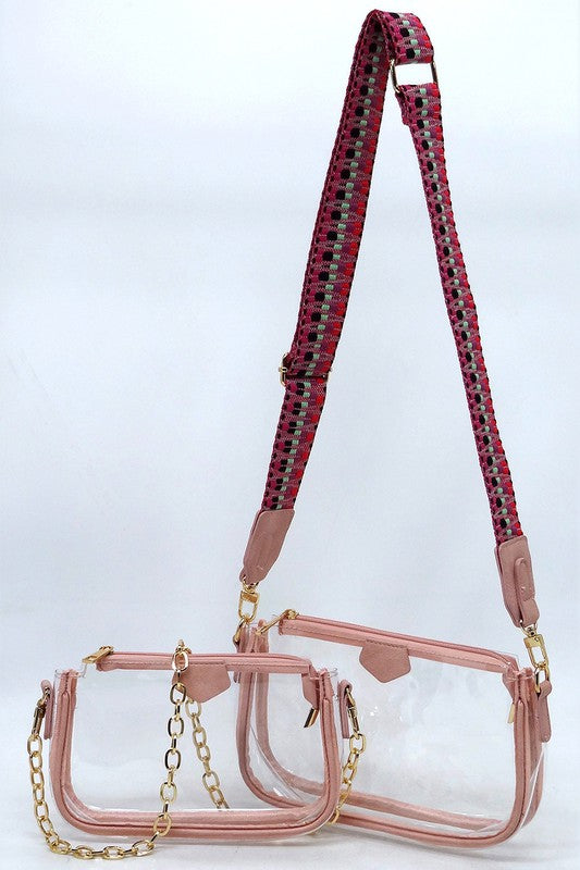 2-in-1 Stadium Crossbody Bag w/Guitar Strap
