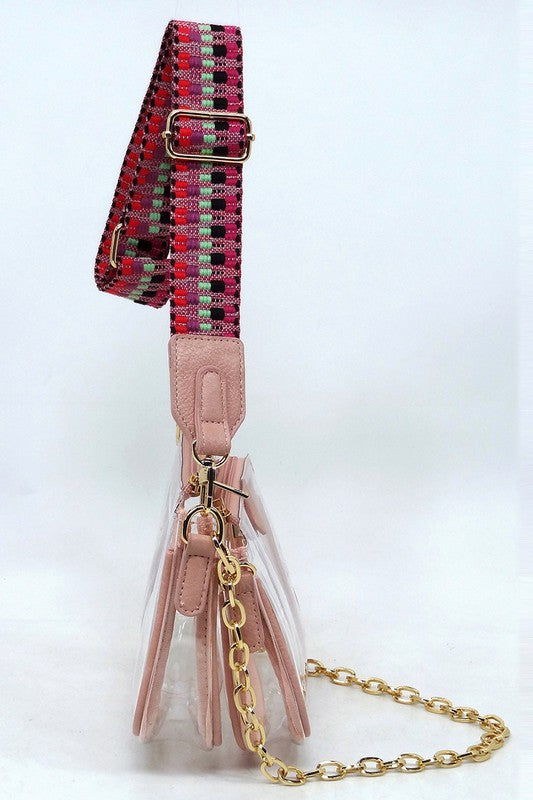 2-in-1 Stadium Crossbody Bag w/Guitar Strap