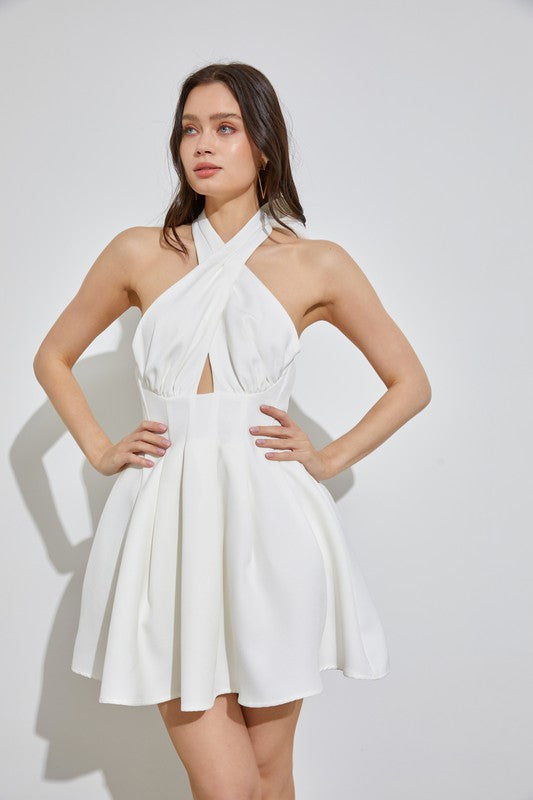 Blanco Crisscross Dress