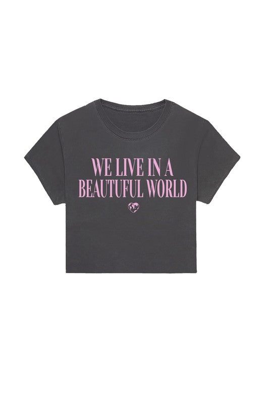 Beautiful World Youth Crop Tee