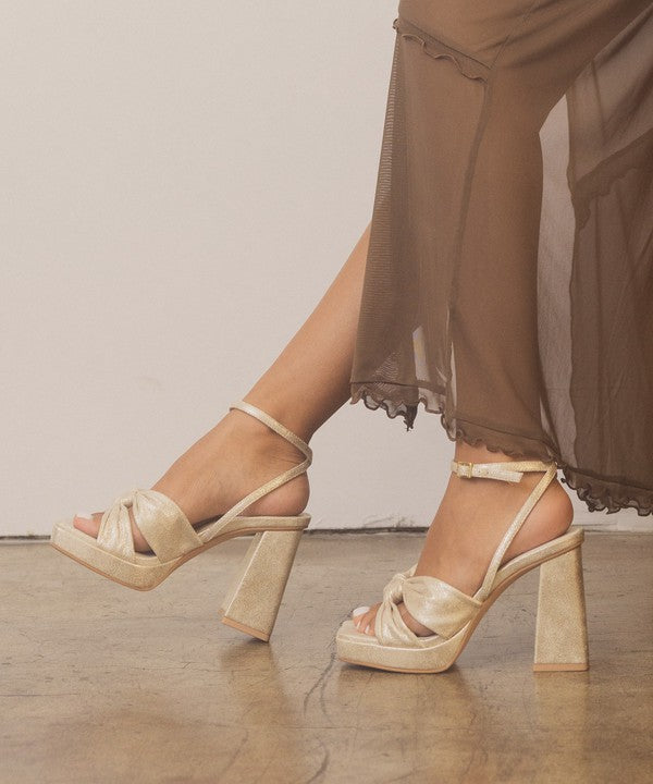 Zoey Knotted Platform Heels