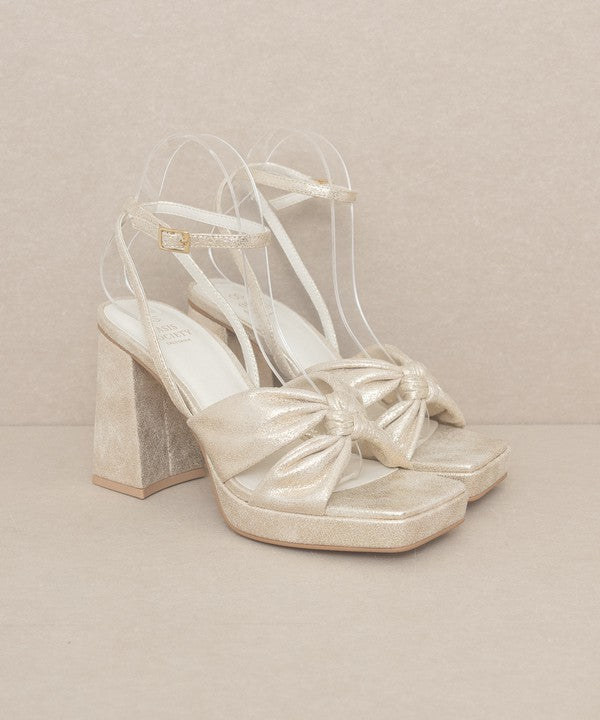 Zoey Knotted Platform Heels