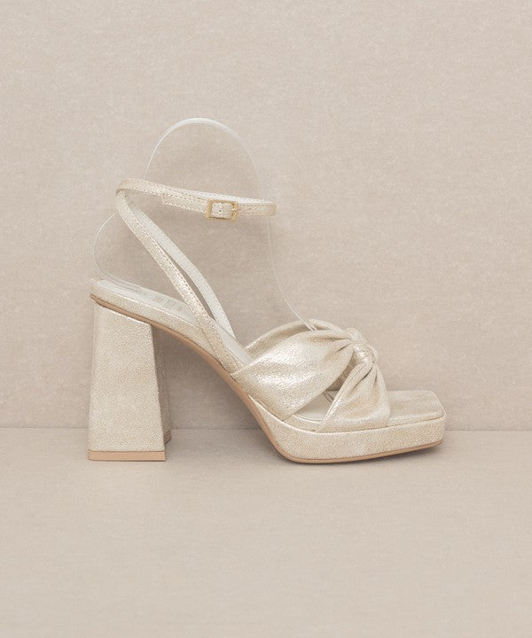 Zoey Knotted Platform Heels