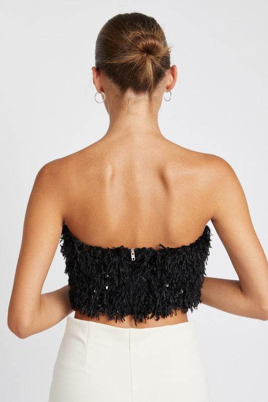 Feather & Shimmer Top