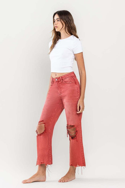 90's Vintage Crop Flare Jeans