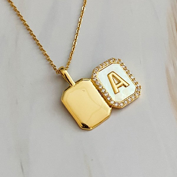 Initial Deco Locket Necklace