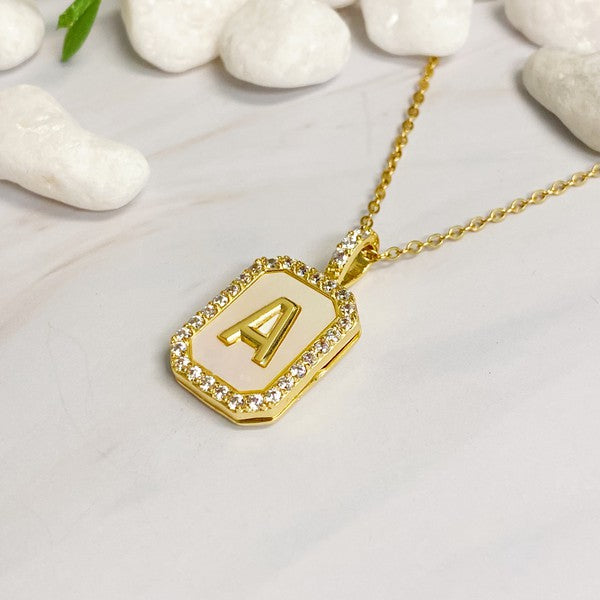 Initial Deco Locket Necklace