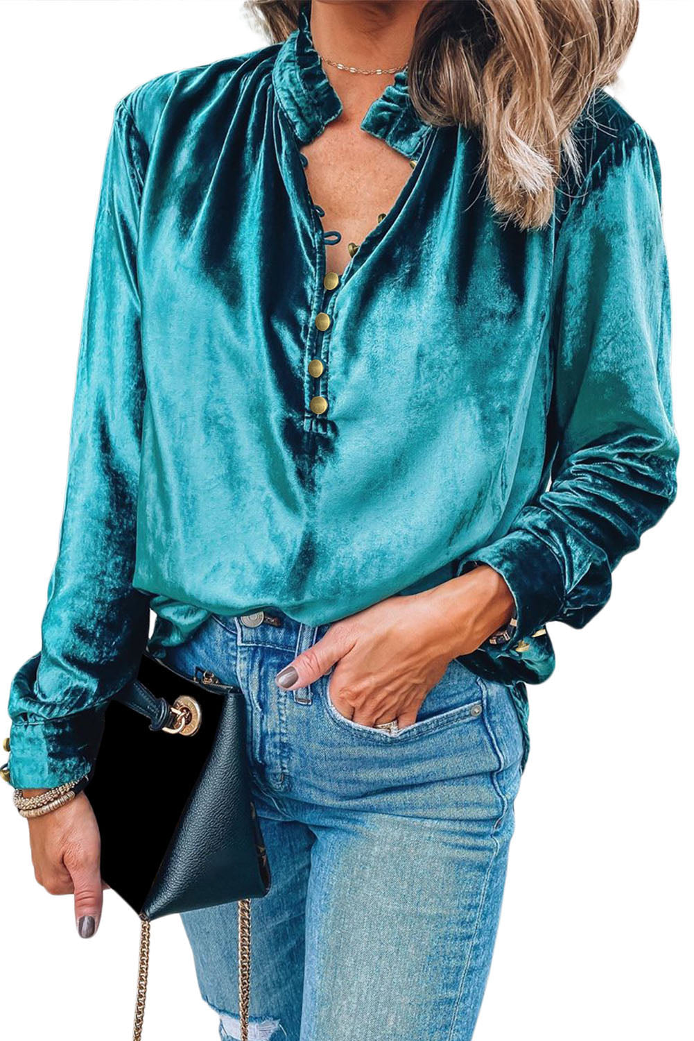 Frilly Velvet Top