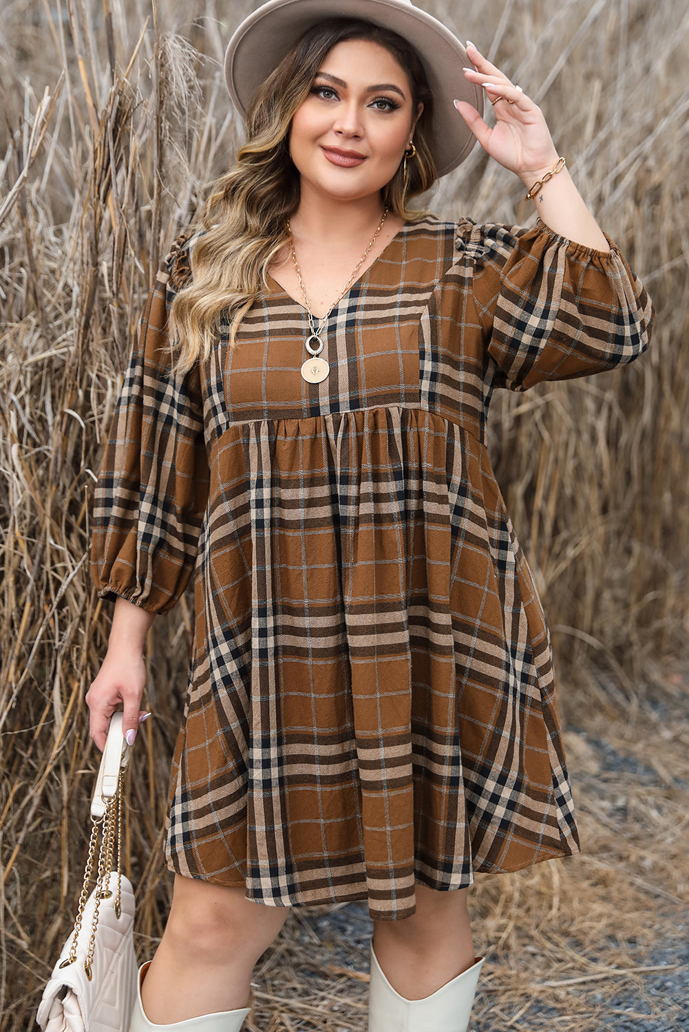 Pumpkin Spice Babydoll Dress