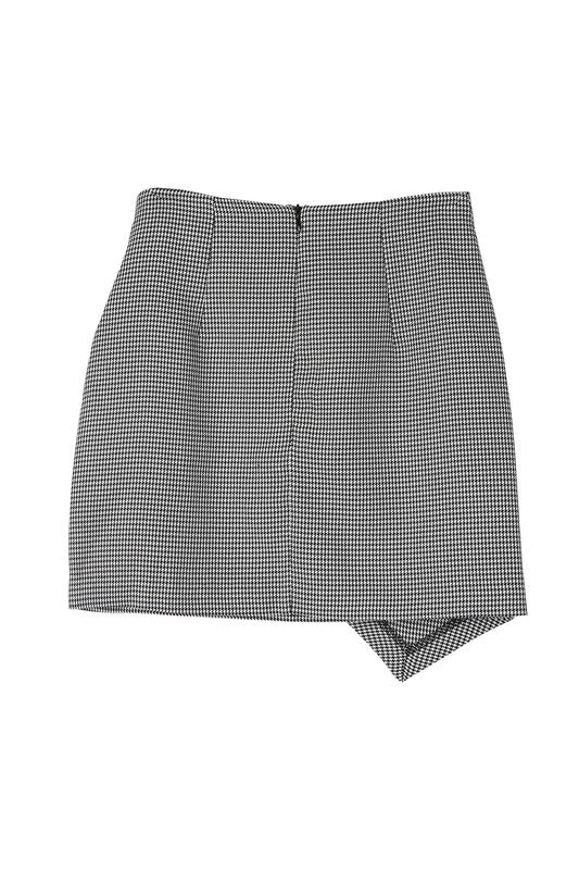 Houndtooth Wrap Skirt