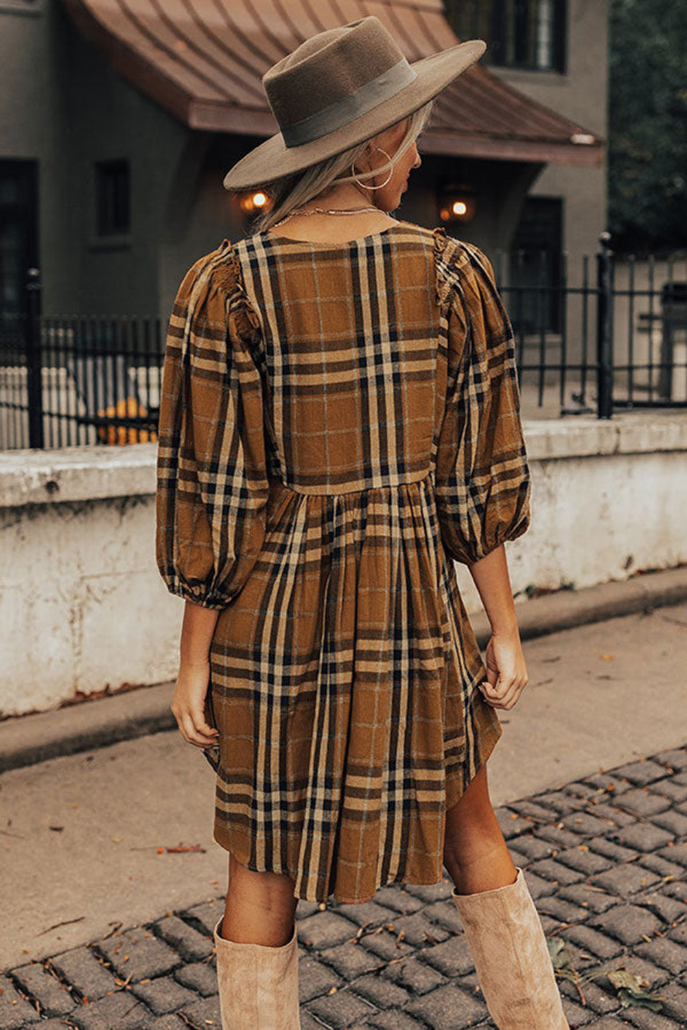 Pumpkin Spice Babydoll Dress