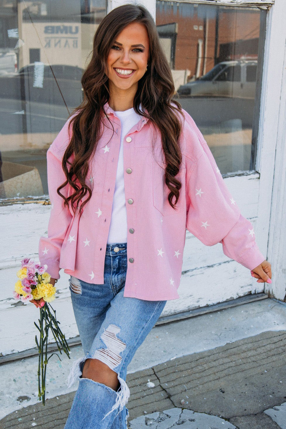 Pink Star Denim Jacket