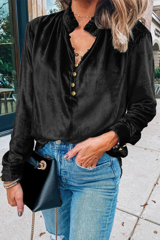 Frilly Velvet Top