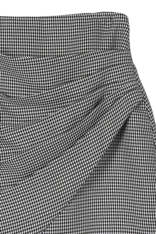 Houndtooth Wrap Skirt