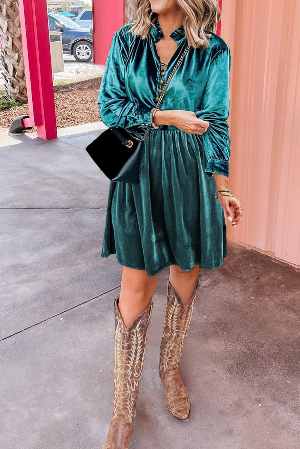 Frilly Velvet Top