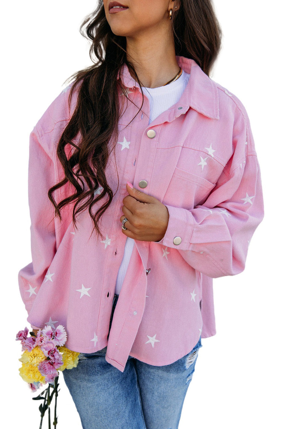 Pink Star Denim Jacket
